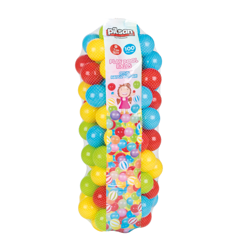 Play Pool Balls 7 cm 100 Pcs in Net