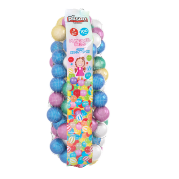 Play Pool Balls 7 cm 100 Pcs in Net
