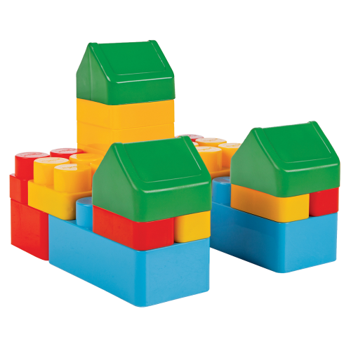 Jumbo Blocks in Basket 36 Pcs