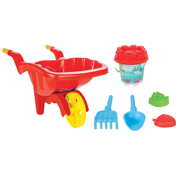Jumbo Wheelbarrow with Sand Bucket Set