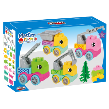 Master Bloklar İnşaat Kamyonları Seti