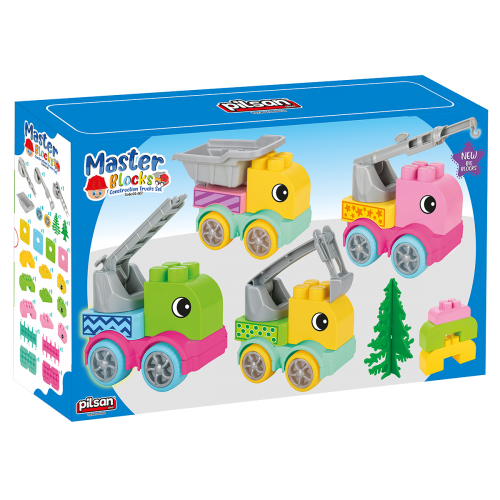 Master Bloklar İnşaat Kamyonları Seti